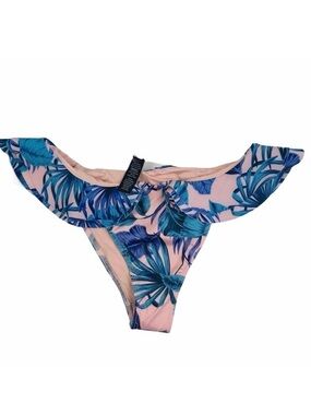 New Beach Riot Chloe Bikini Bottom Small Floral Ruffled
